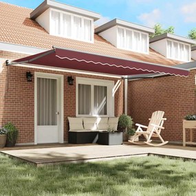 Toldo retrátil manual 450x300 cm bordô