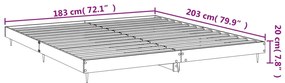 Estrutura de cama sem colchão 180x200 cm branco