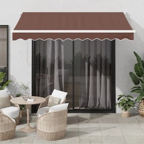Toldo retrátil manual 300x250 cm castanho