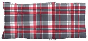 Almofadões cadeira encosto alto 2 pcs oxford xadrez vermelho