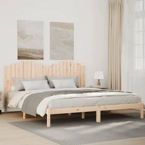 vidaXL Cama extra longa sem colchão 180x210 cm madeira maciça