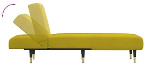 Chaise longue veludo amarelo