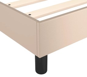 Estrutura de cama 80x200 cm couro artificial cor cappuccino