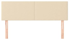 Cabeceira de cama 2 pcs tecido 72x5x78/88 cm creme