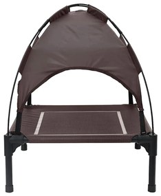 Cama Elevada para Cachorro Castanha Poliéster, Metal Médio
