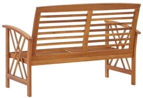 Banco de jardim 119 cm madeira de acácia maciça