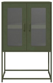Aparador alto 68x39x107 cm aço verde azeitona