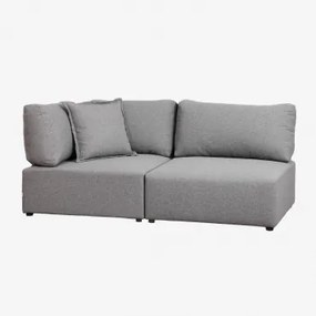 Sofá Modular De Canto De 2 Peças Kata Tecido Cinzento - Sklum