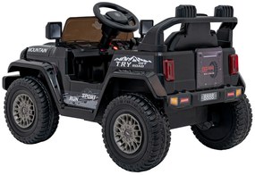 Carro elétrico para Crianças Off Road MOUNTAIN 12V Rodas Espuma EVA, Assento Couro ecológico Preto