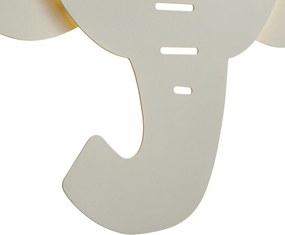 Candeeiro de parede infantil bege com LED regulável em 3 níveis - Ellie the Elephant
