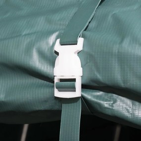 Tenda para gado removível PVC 550 g/m² 3,3x6,4 m verde-escuro