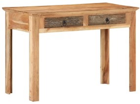 vidaXL Secretária 110x50x75 cm madeira recuperada maciça