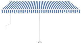 Toldo automático independente 400x300 cm azul e branco