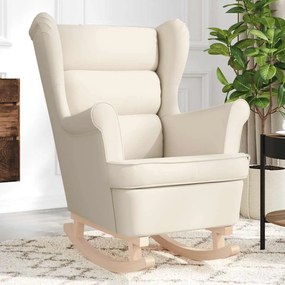 vidaXL Cadeira de baloiço 74x90x102 cm tecido cor creme