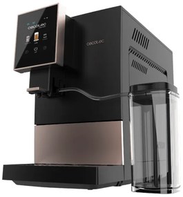 Máquina de café superautomática compacta Cremma Compactccino Connected Black Rose com 19 bares, ecrã TFT e Wi-Fi, depósito de leite e Thermoblock