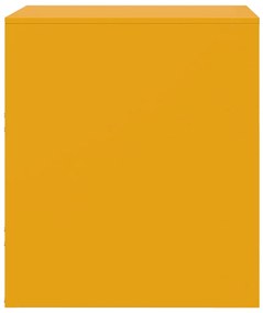 Mesa de cabeceira 34,5x39x44 cm aço amarelo