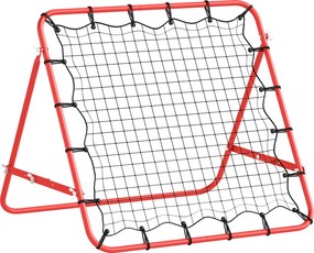 HOMCOM Rede Rebote Treino Metal Ângulo Ajustável Cordas Elásticas Alta Qualidade 96x80x96cm Design Vermelho | Aosom Portugal