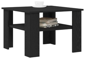 Mesa de Centro vidaXL Preta em Carvalho 60x60x42 cm em Madeira de Enge