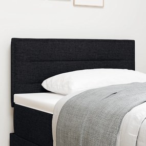 vidaXL Cabeceira Design de Linhas Preta 90 cm Tecido