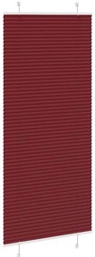 Plissado Cego Bordéus Vermelho 90x200 cm Largura Tecido