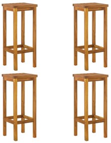 5 pcs conjunto de bar para jardim madeira de acácia maciça