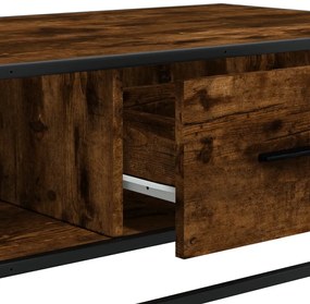 Mesa de centro 100x57x35cm deriv. madeira/metal carvalho fumado