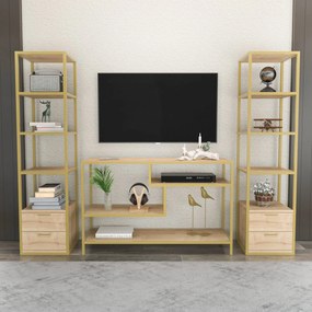 Unidade de TV Robbins – Dourado – 198 cm x 39 cm x 160 cm