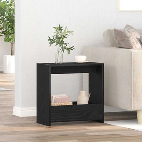 Mesa de Apoio vidaXL Preta em Madeira de Carvalho 50x26x50 cm
