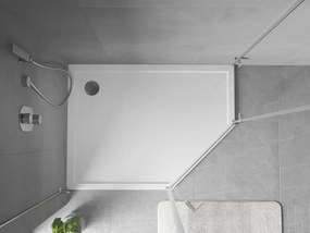 Mexen Flow base de duche pentagonal slim esquerda 100 x 90 cm, branco brilho - 46P109010L