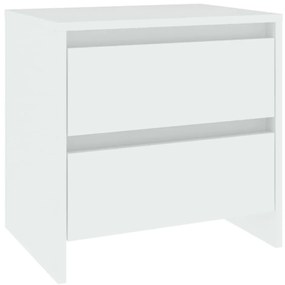 Mesas de cabeceira 2 pcs derivados de madeira branco