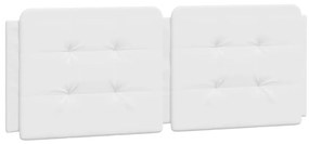 Cama com colchão 140x200 cm couro artificial branco