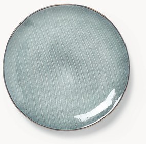 Pratos de pequeno-almoço artesanais Nordic Sea, conjunto de 4