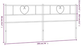 Cabeceira de cama 193 cm metal preto
