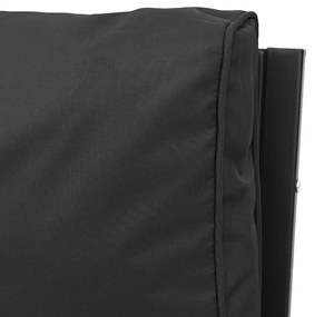 Cadeiras de jardim c/ almofadões cinzentos 2 pcs 60x74x79cm aço