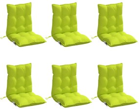 Almofadões cadeira encosto baixo 6 pcs oxford verde brilhante