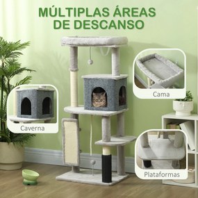 PawHut Arranhador para Gatos Grande Altura 132 cm Arranhador para Gato