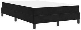 vidaXL Cama Box com colchão Preto 120 x 190 cm tecido
