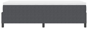 Cama Box com Colchão Cinza Escura 90x200 cm Tecido de Corduroy