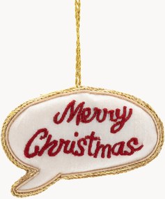 Ornamento de Natal artesanal Merry Christmas
