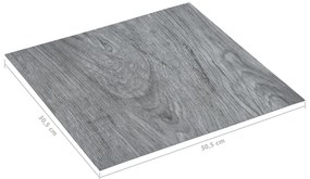 Tábuas de soalho autoadesivas 20 pcs 1,86m² PVC cinzento-claro