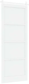 Porta Deslizante vidaXL com Conjunto de Ferragens Branca 93x232 cm de