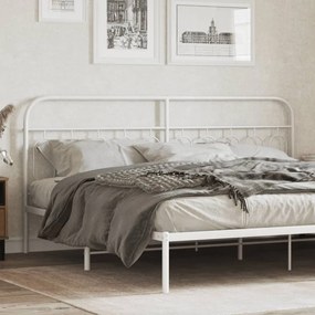 vidaXL Cabeceira de substituição 200 cm metal branco