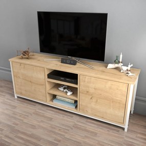 Móvel TV Otis – Branco Carvalho – 140x35,3x50,8 cm