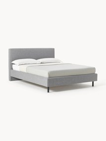 Cama estofada com pés em madeira Giulia