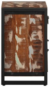 Mesa de cabeceira multicor 40x30x50cm madeira maciça recuperada