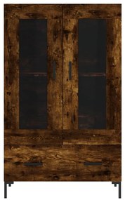 Armário alto derivados de madeira 69,5x31x115cm carvalho fumado