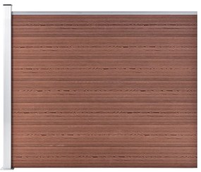 Painel de cerca 175x146 cm WPC castanho
