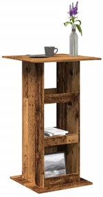vidaXL Mesa de bar com arrumação derivados de madeira madeira velha