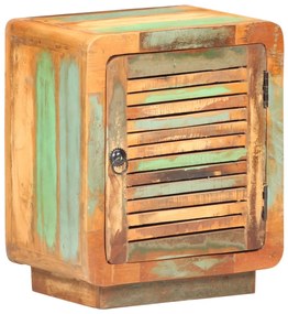 Mesa de cabeceira 40x30x50 cm madeira recuperada maciça