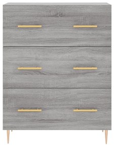 Armário alto 69,5x34x180 cm derivados de madeira sonoma cinza